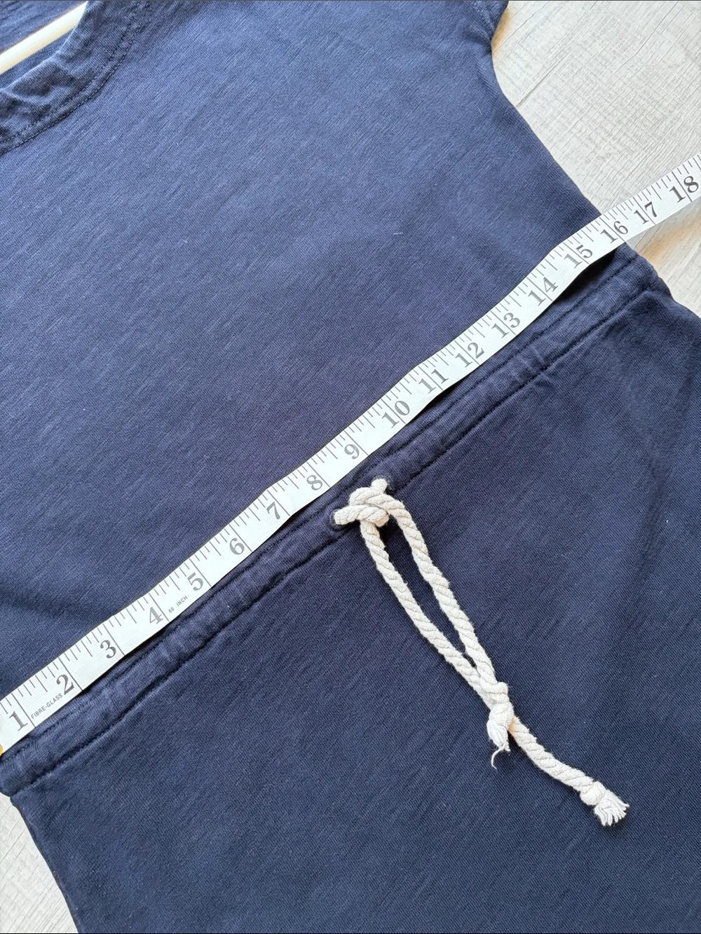 J. Crew Navy Cotton Rope Tie-Waist Tunic, Size XXS.